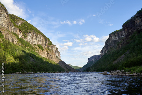 Riverbank of the Alta River in Norway - one of the best salmon rivers in Norway