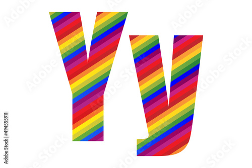 Free Download Letter Yy Rainbow Style. Modern Dynamic Colorful Alphabet Yy Vector Illustration. EPS 10 - GFXLoad