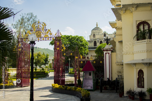 the beautiful architecture of udaipur city palace photo