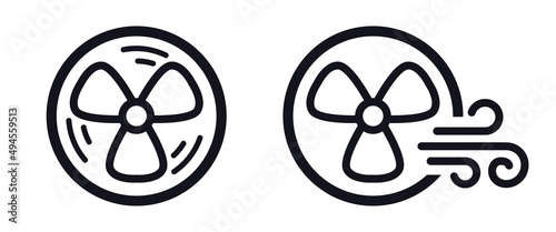 Fan or air ventilator cooler icon