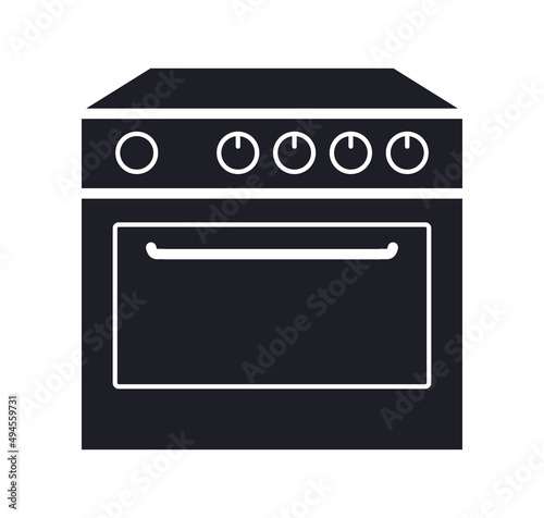 Oven and stove vector icon