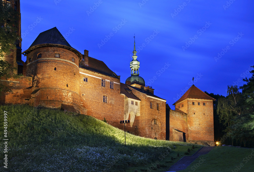 Castle walls in Frombork. Poland