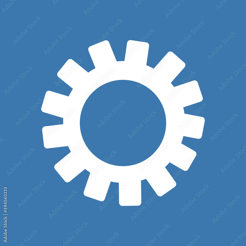 Customization mark as an icon on a blue background Customization mark as an icon on a blue background