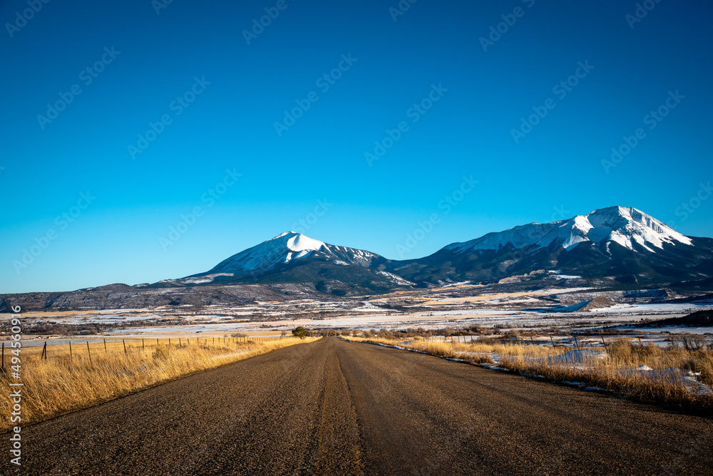 Scenic road view in Southern Colorado