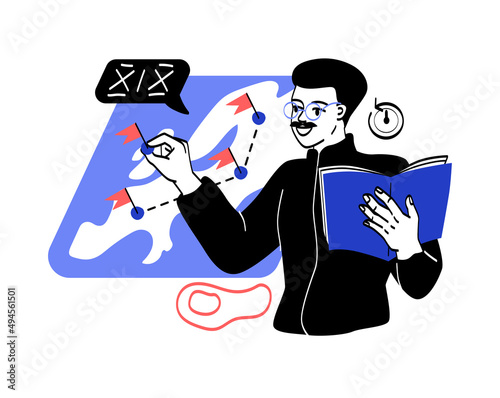 School teacher at work