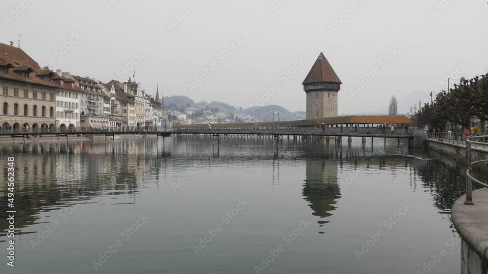 Lucerne Wooden bridge in Switzerland Lucerne Wooden bridge in Switzerland