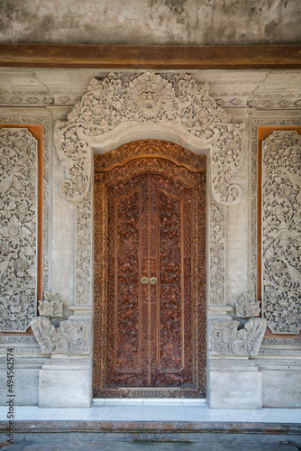 Vertical shot of the old architecture in Rasmlar Berru, Indonesia photo