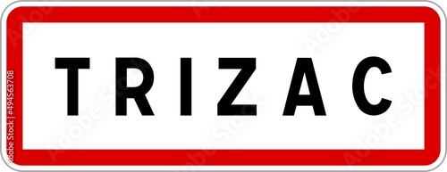 Panneau entr  e ville agglom  ration Trizac   Town entrance sign Trizac