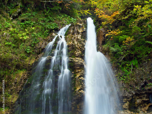 Waterfall in the woods - howling waterfall  Busteni Romania