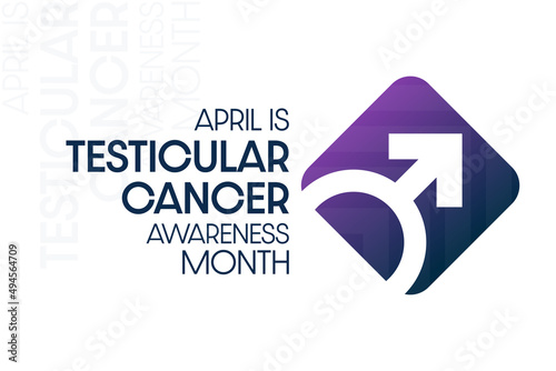 April is Testicular Cancer Awareness Month. Vector illustration. Holiday poster. photo