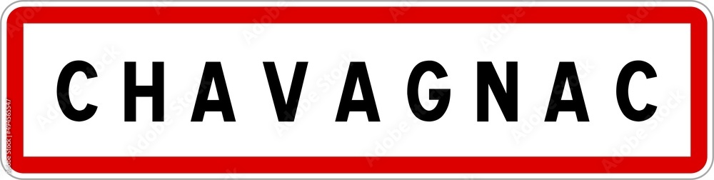 Panneau entrée ville agglomération Chavagnac / Town entrance sign Chavagnac Panneau entrée ville agglomération Chavagnac / Town entrance sign Chavagnac