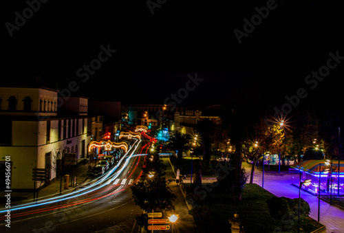 Night view of Zafra at Christmas photo