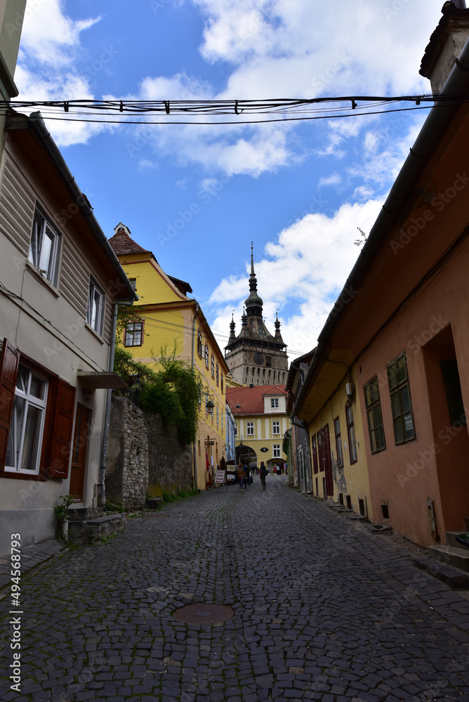 Obraz premium The clock tower in the citadel of Sighisoara 23
