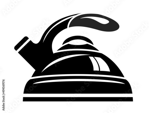 Teapot Logo Tea Shop Vintage Vector Illustration Design
