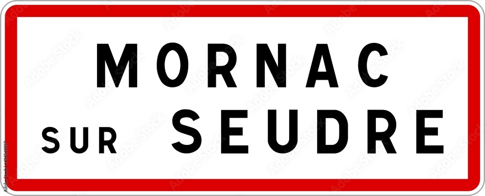 Panneau entrée ville agglomération Mornac-sur-Seudre / Town entrance sign Mornac-sur-Seudre