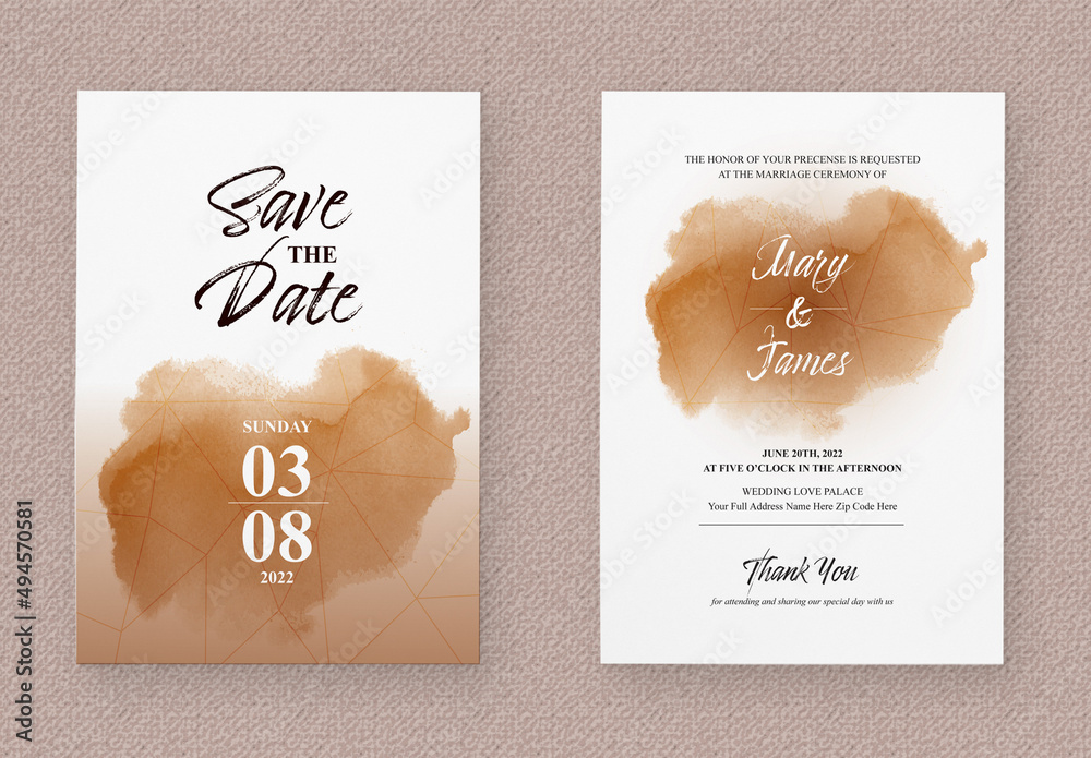 Invitation Card Layout Stock Template | Adobe Stock