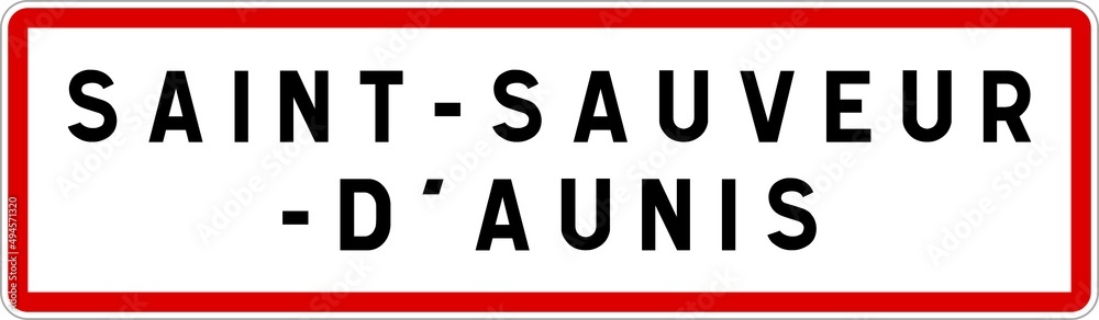 Panneau entrée ville agglomération Saint-Sauveur-d'Aunis / Town entrance sign Saint-Sauveur-d'Aunis Panneau entrée ville agglomération Saint-Sauveur-d'Aunis / Town entrance sign Saint-Sauveur-d'Aunis