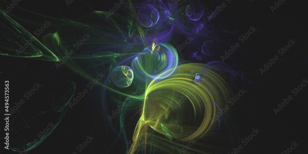 3D rendering abstract multicolor fractal background