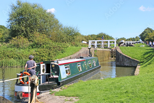 Caen Hill canal locks, Devizes, England	