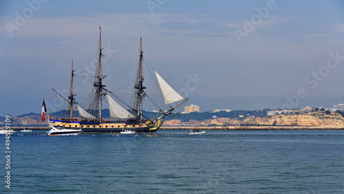 XVIII century French frigate replica-harbor's west mole-welcoming flotilla. Portimao-Portugal-162