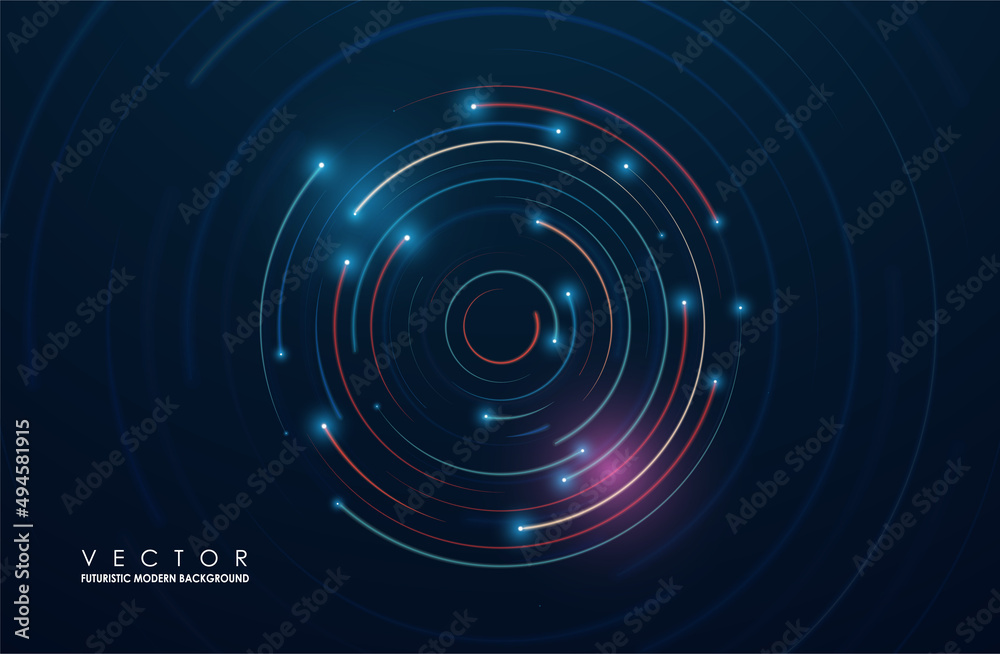 Abstract futuristic blurred circles Abstract futuristic blurred circles