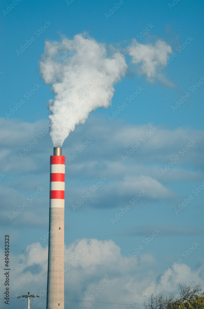 smoke from a chimney