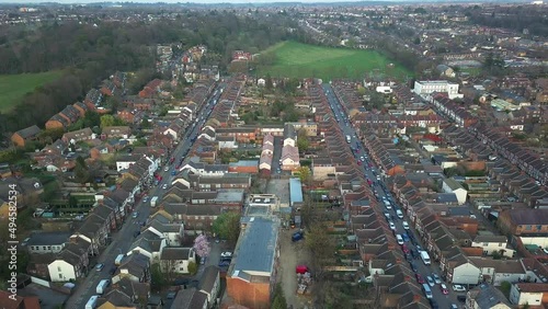 Best Aerial Views of British Town with Buildings and University