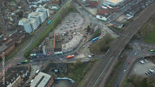 Best Aerial Views of British Town with Buildings and University