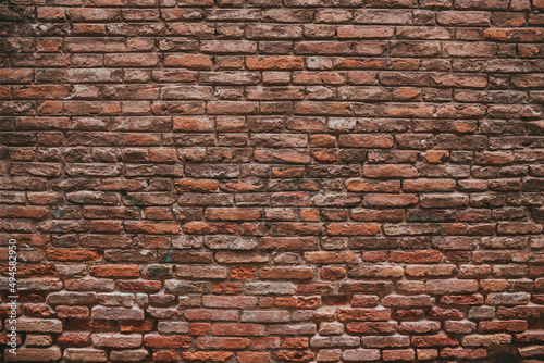 Brick wall structure of an old house