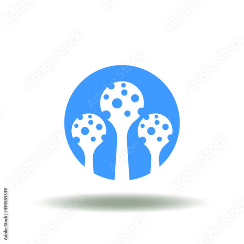 Vector illustration of mold. Icon of fungus. Symbol of mucor mucormycosis. Sign of mildew. photo