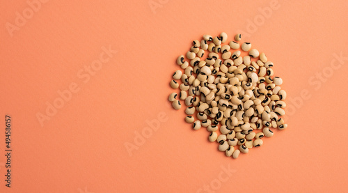Fotografie Vigna unguiculata - Organic dried black-eyed beans