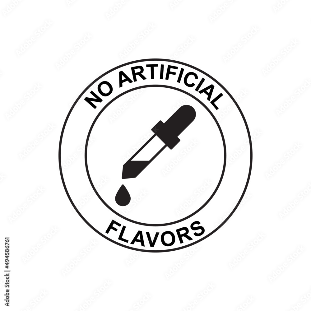 No artificial flavors Label icon in black flat glyph, filled style isolated on white background No artificial flavors Label icon in black flat glyph, filled style isolated on white background