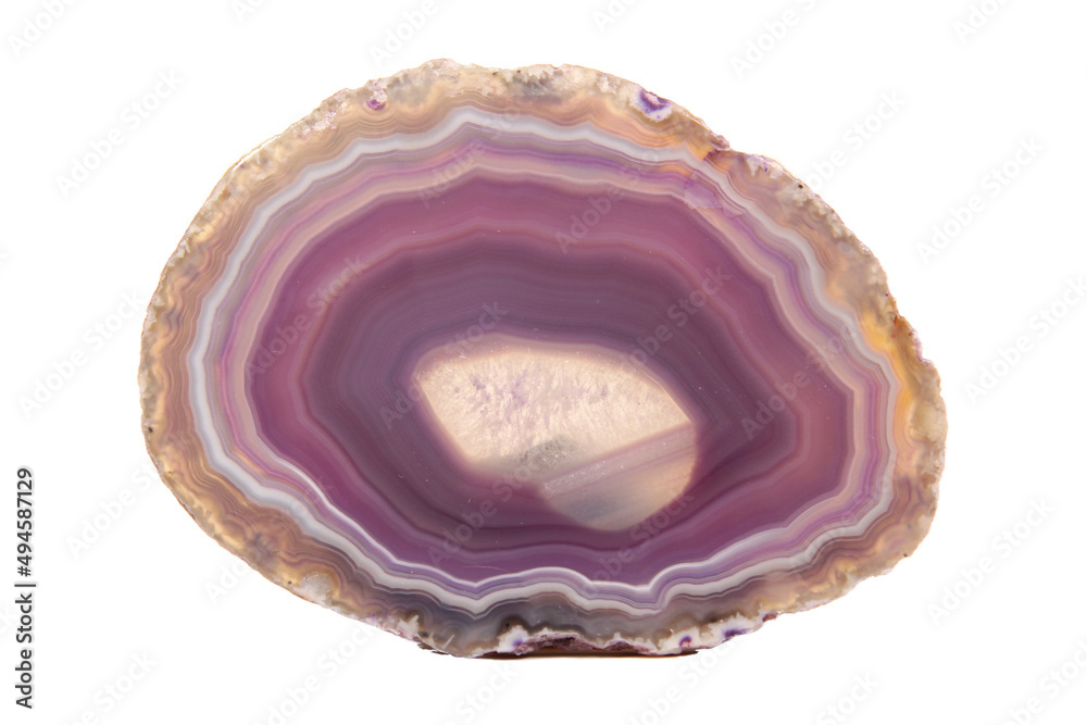 Rock Mineral Isolated on White Background Geode Rock Mineral Isolated on White Background Geode