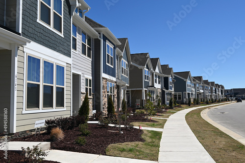 Photo New tract homes stretch off into the distance in a planned community outside of