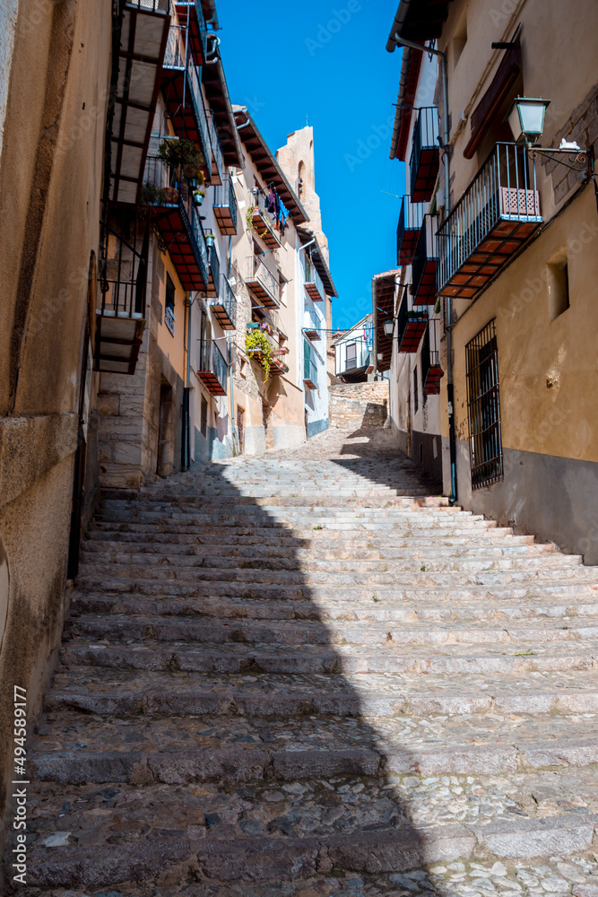 Calles de la localidad de Morella, en Castellón (España)