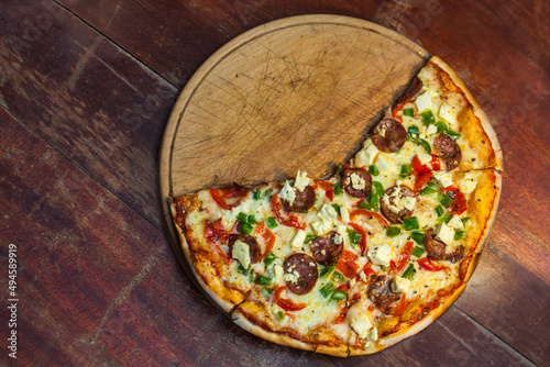 Pizza perfect. Closeup shot of a freshly baked pizza.