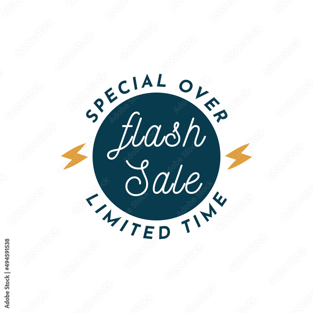 Fototapeta premium Flash sale label special over limited time template design