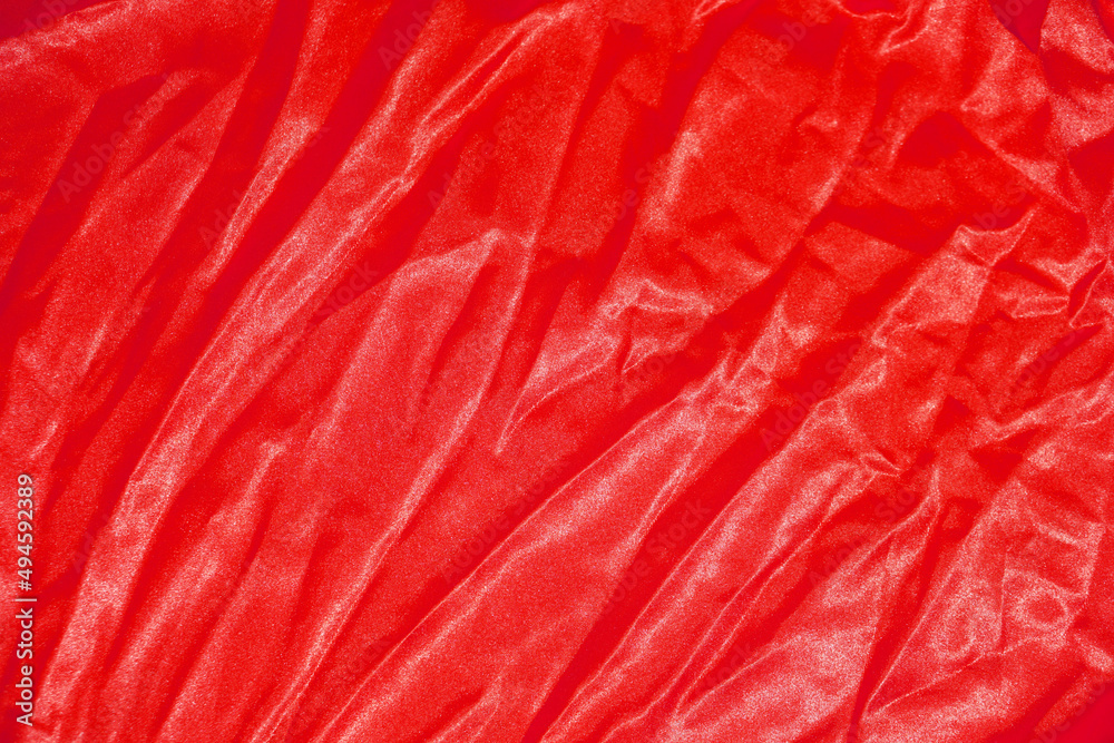 Red cloth background abstract with soft waves. Red cloth background abstract with soft waves.