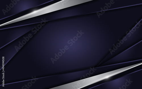 Modern dark navy background with metallic lines element.