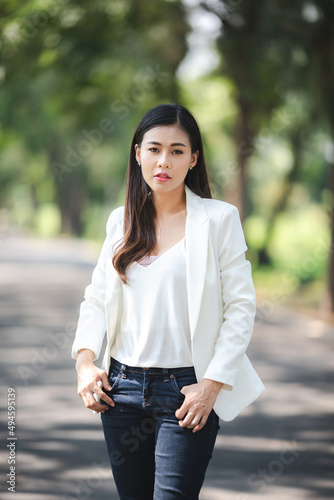 young business woman Asian ...