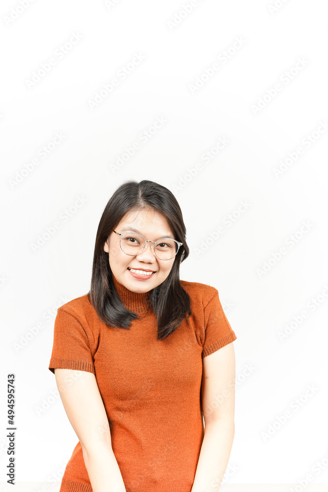 Beautiful Asian Woman Get Some Pose Isolated On White Background Beautiful Asian Woman Get Some Pose Isolated On White Background