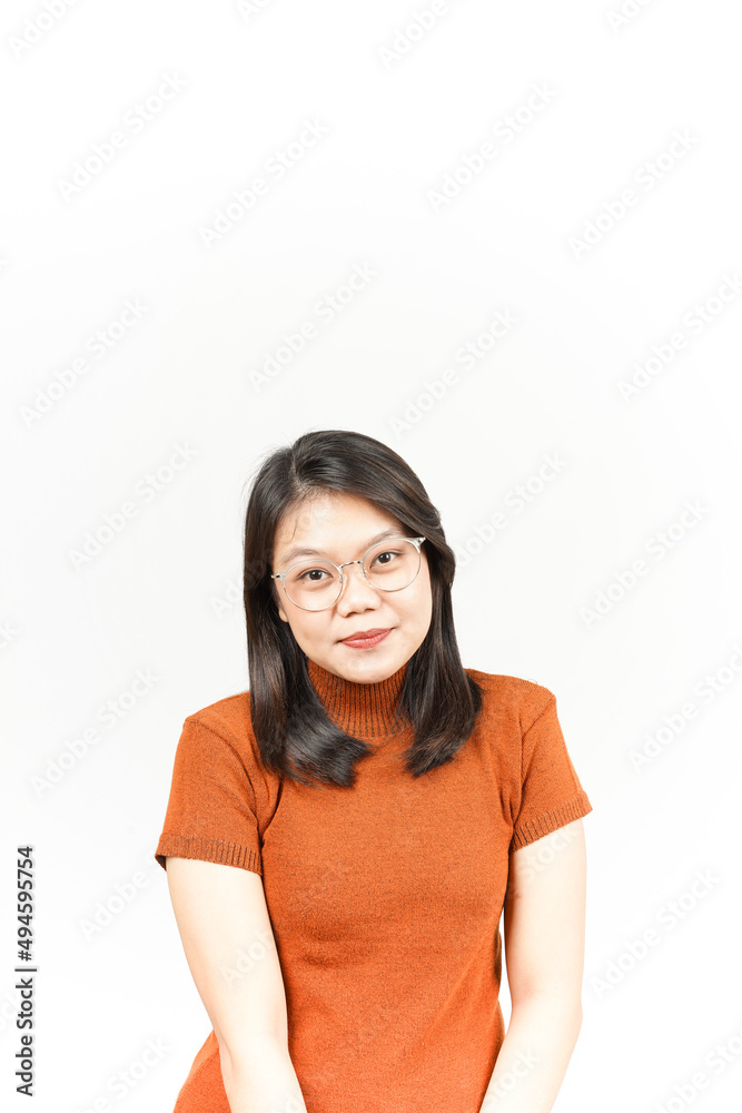 Beautiful Asian Woman Get Some Pose Isolated On White Background Beautiful Asian Woman Get Some Pose Isolated On White Background