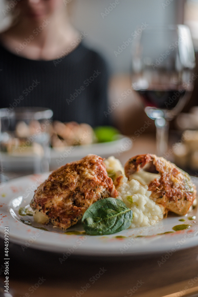 Stuffed Chicken Dinner Stuffed Chicken Dinner
