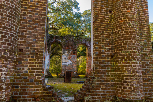 The Old Sheldon Church Ruins, Beaufort County, South Carolina, USA photo