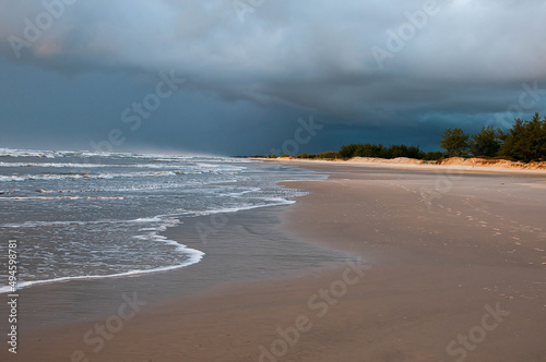storm over the beach in arroio do sal , brazil 