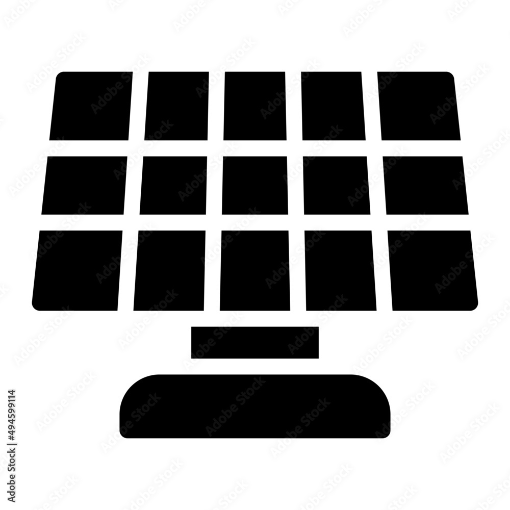 solar panel glyph icon