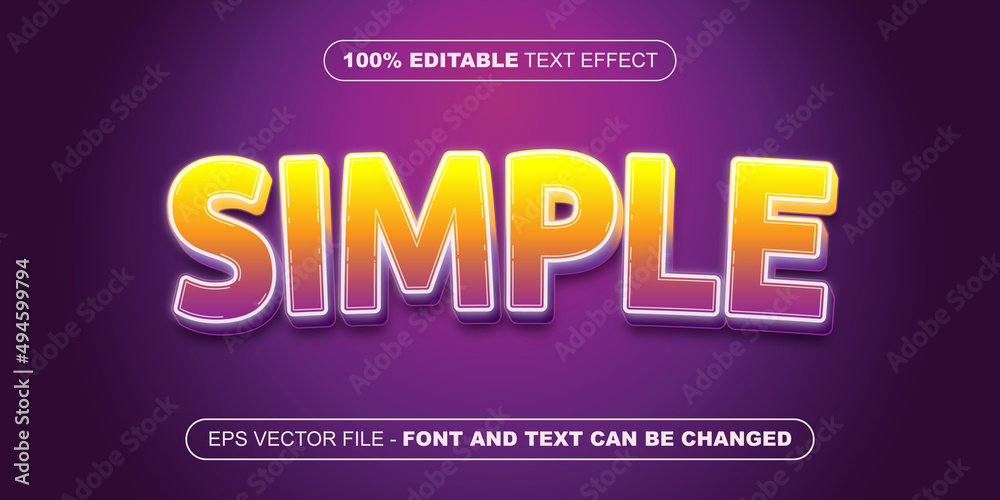 simple 3d editable text effect