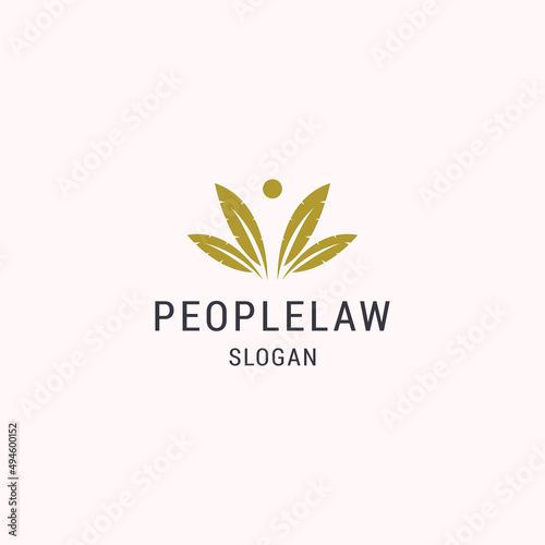 People law logo icon design template vector illustration © warrior_std