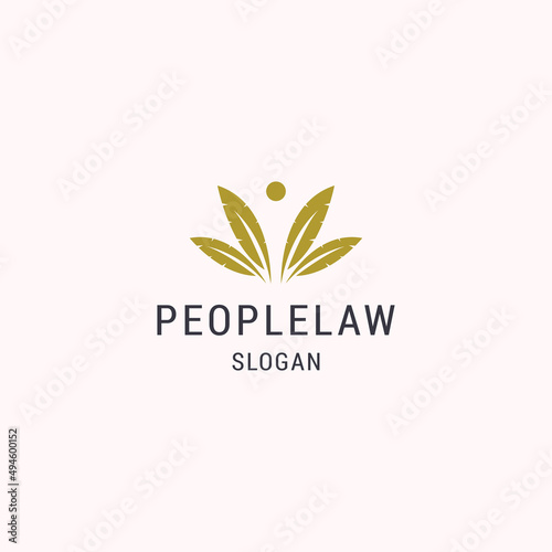 People law logo icon design template vector illustration