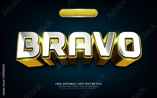 bravo 3d style text effect